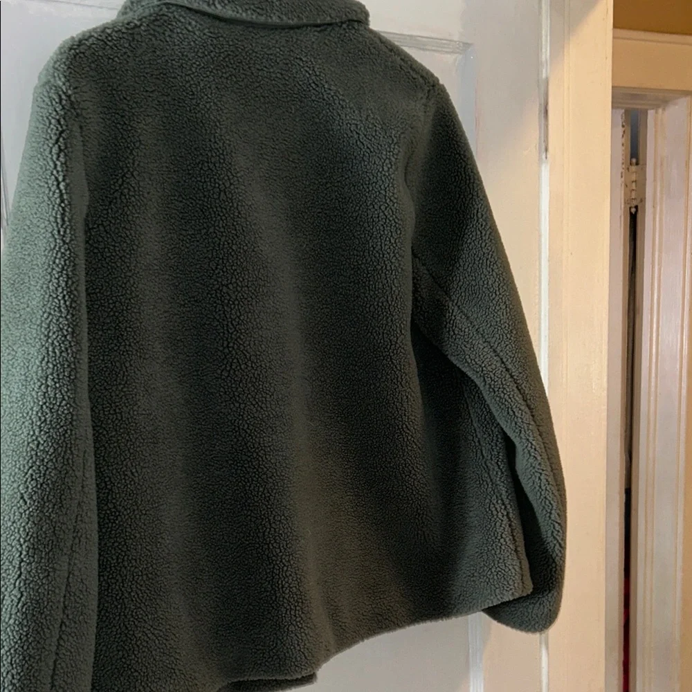 Rebecca Minkoff Dark Green Fleece Jacket - Picture 3 of 3